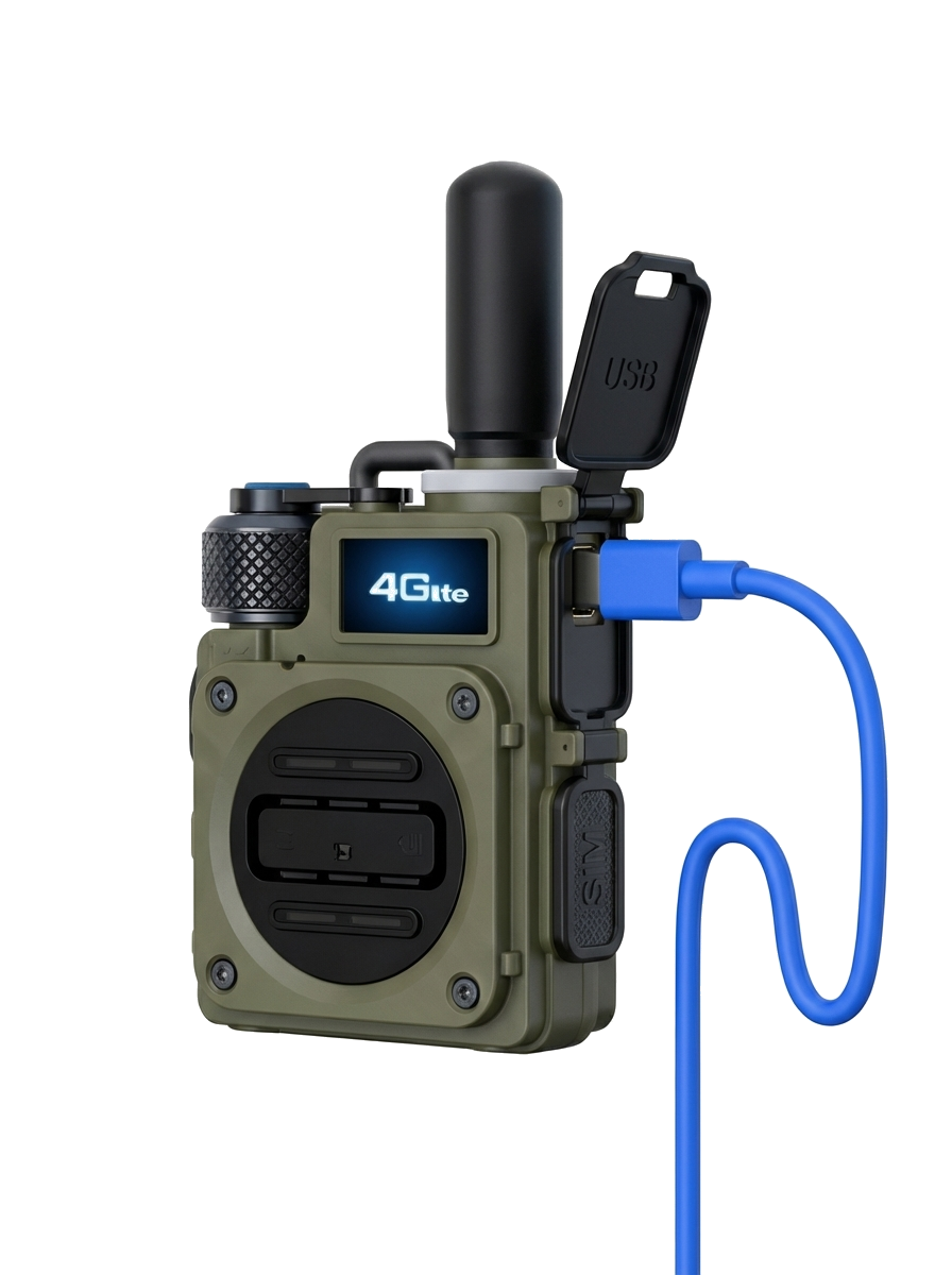 TalkiesWorldWide 4G walkie talkie charging via USB-C