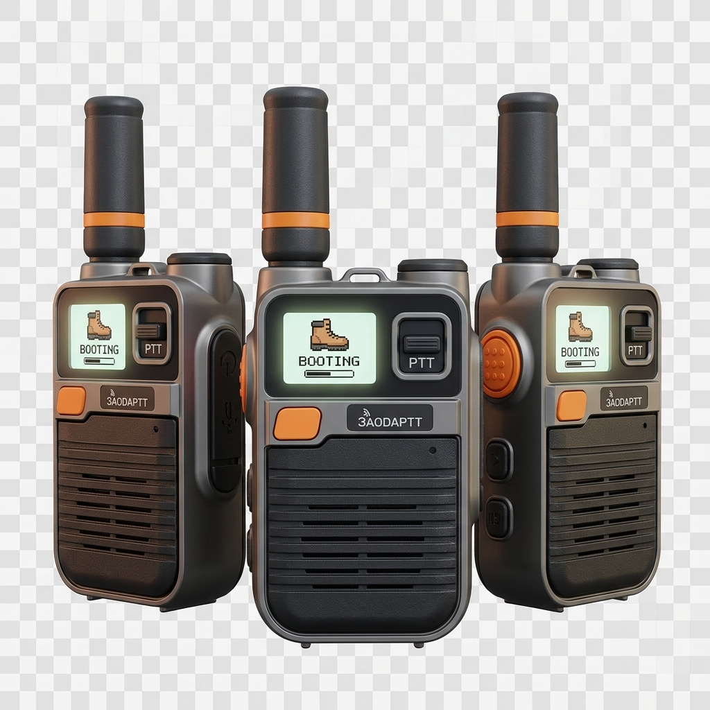 TalkiesWorldWide push-to-talk radio powering on